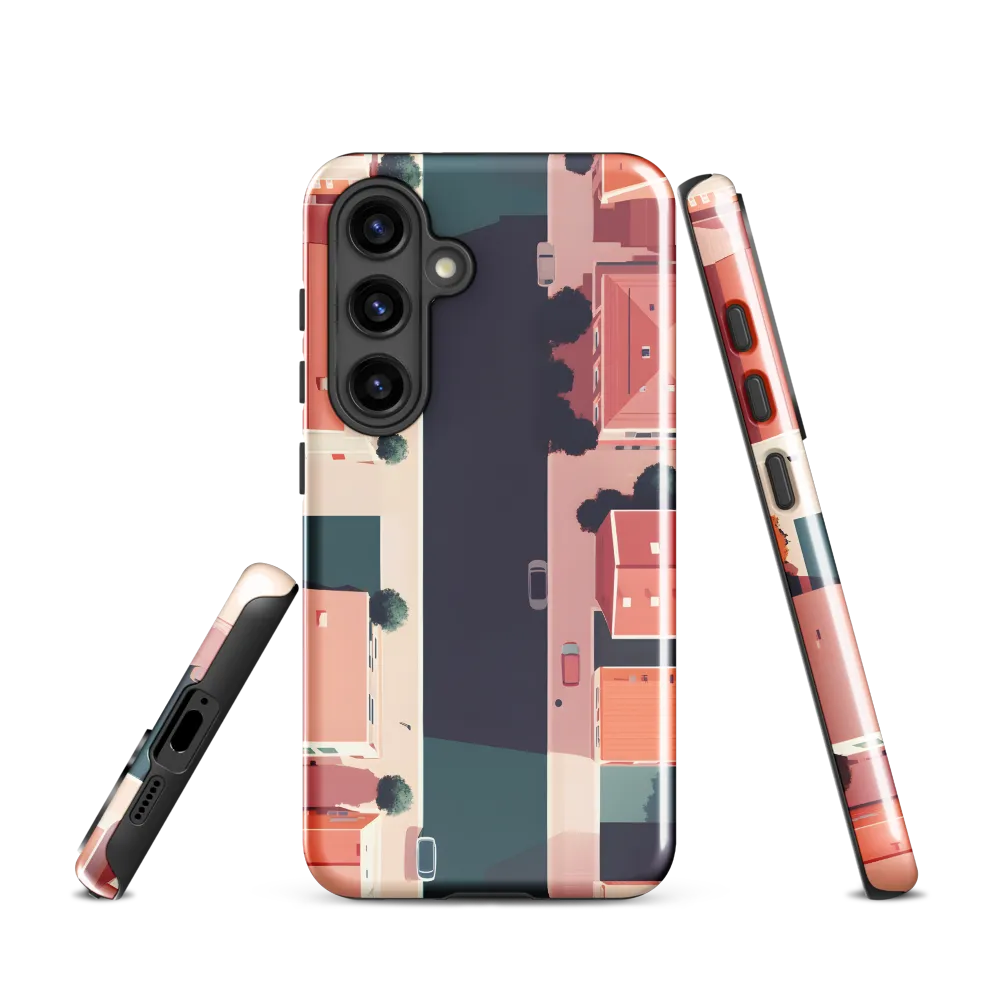 Aerial Serenity: The Tranquil Urban Landscape | Phone Case |  S24 | Tough Case | Glossy