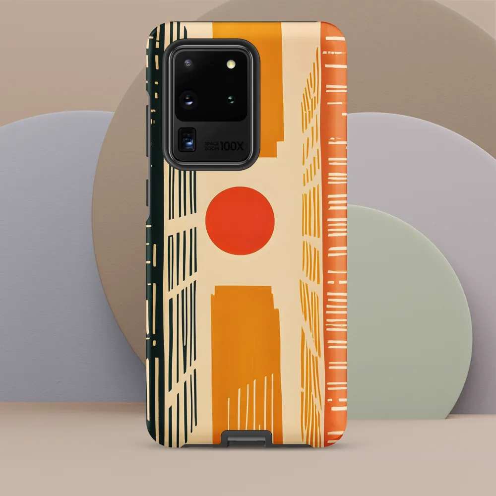 Urban Harmony: A Geometric Sunrise