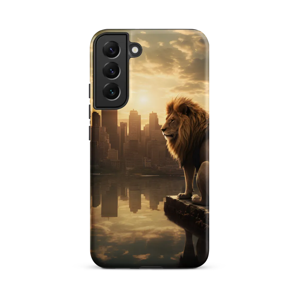 The Lion's Gaze Over the Urban Symphony