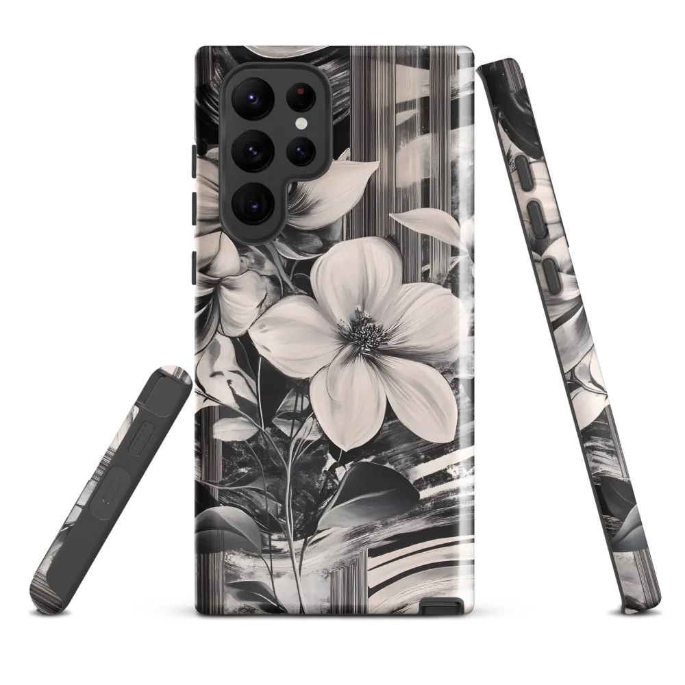 Ethereal Bloom: A Dance of Monochromes