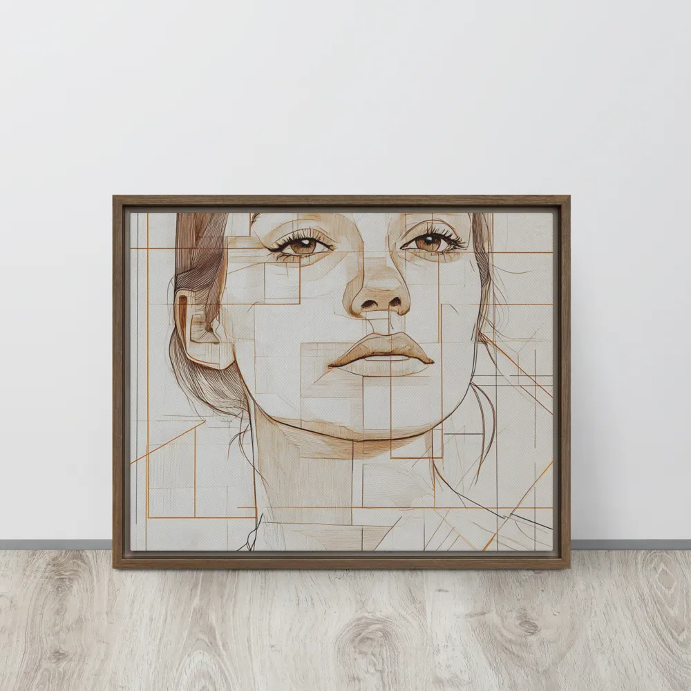 Geometric Serenity: A Minimalist Portrait