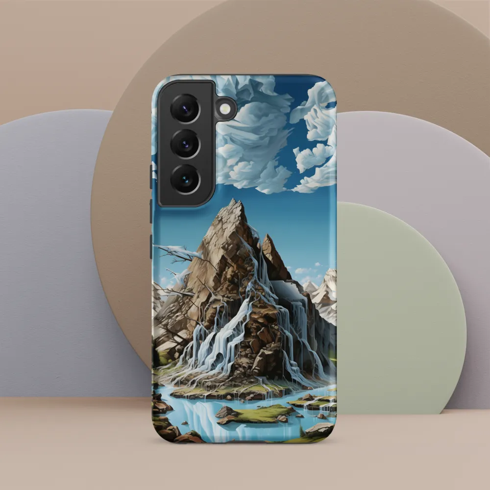 Majestic Cascade: A Mountain Masterpiece | Phone Case |  S22 | Tough Case | Matte