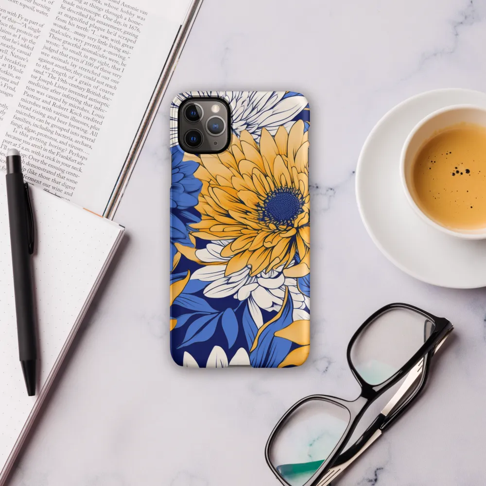 Floral Harmony in Blue and Yellow