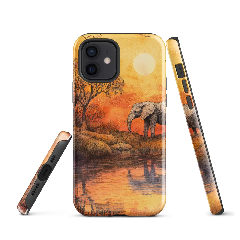 Elephant's Serenity at Dusk