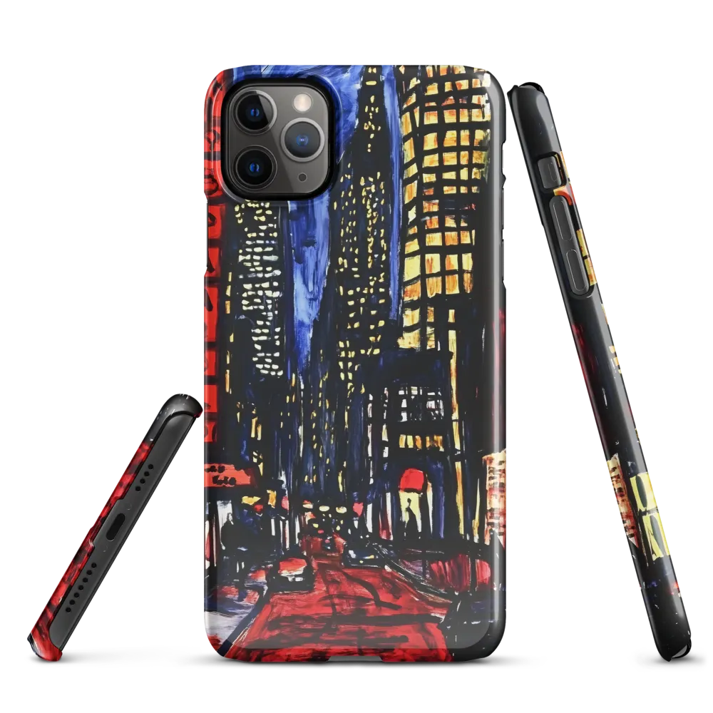 Urban Nightscape: A Journey Through Neon Lights | Phone Case |  11 Pro Max | Snap Case | Glossy