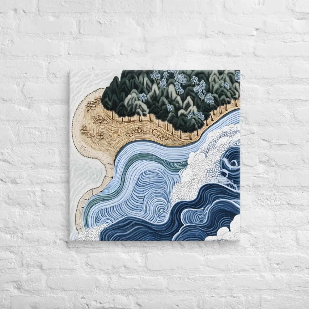 Oceanic Harmony: A Tranquil Landscape | Canvas | 26″×26″