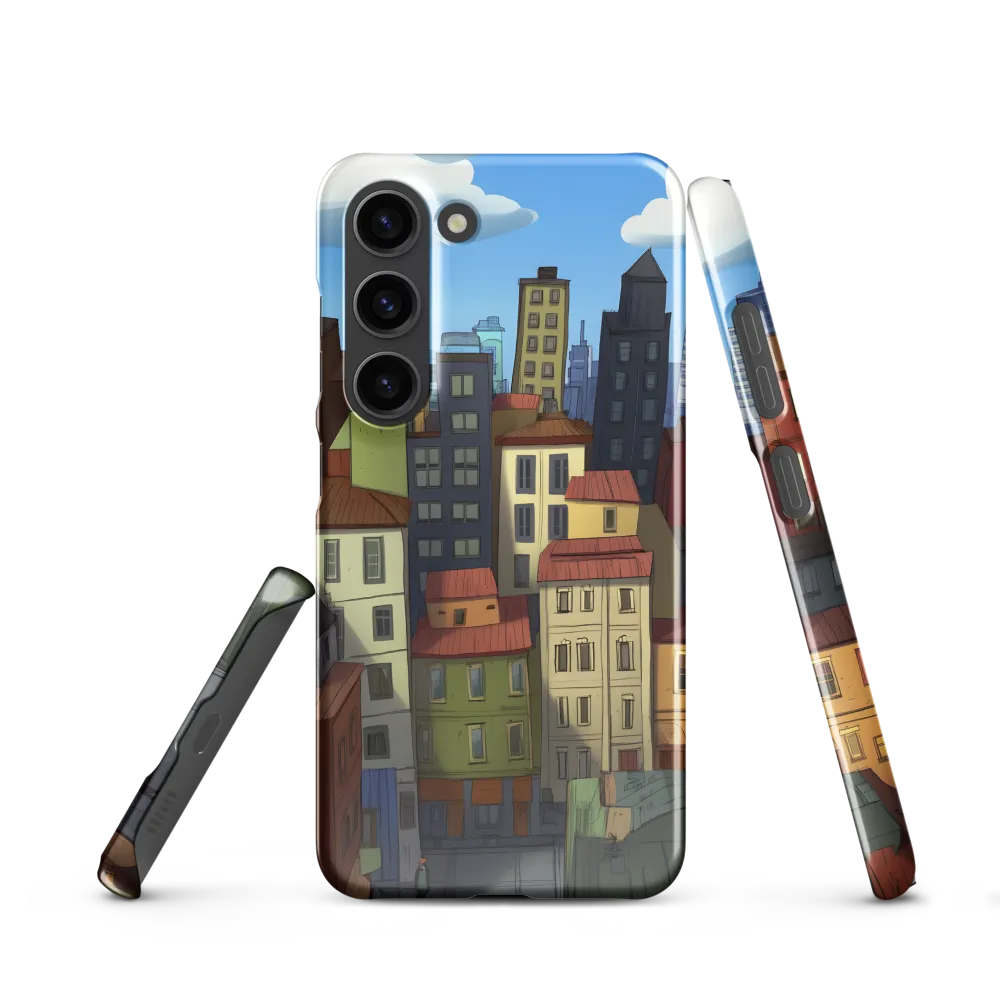 Urban Symphony: A Colorful Cityscape | Phone Case |  S23 | Snap Case | Glossy