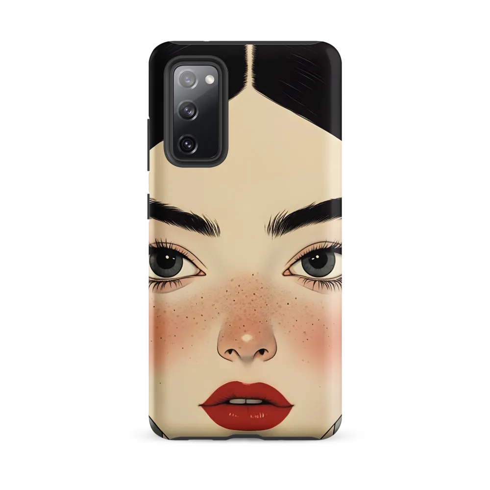 Serenity Captured: A Modern Portrait | Phone Case |  S20 FE | Tough Case | Matte