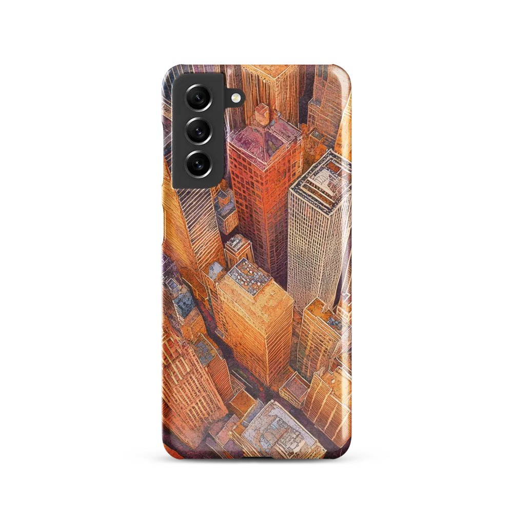 Urban Symphony in Orange and Purple