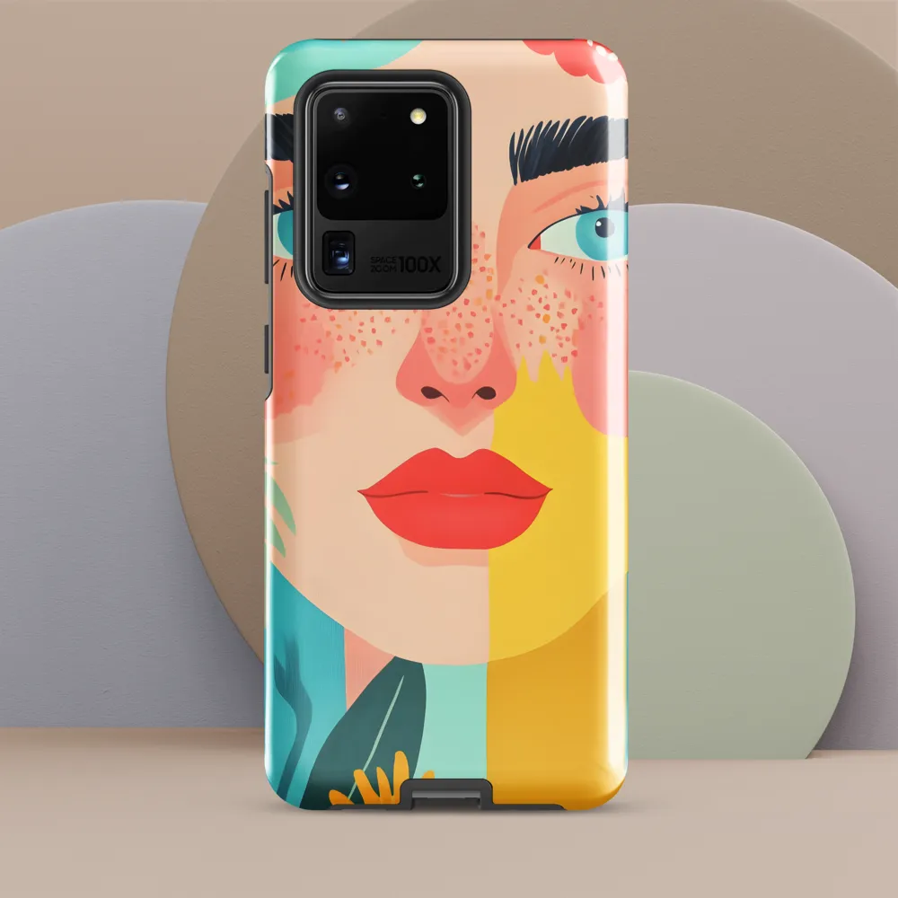 Floral Serenity: A Modern Portrait