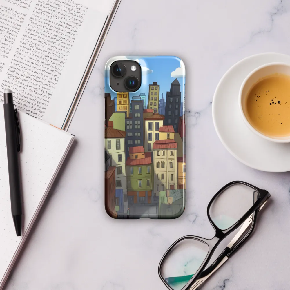 Urban Symphony: A Colorful Cityscape | Phone Case |  15 Plus | Snap Case | Glossy