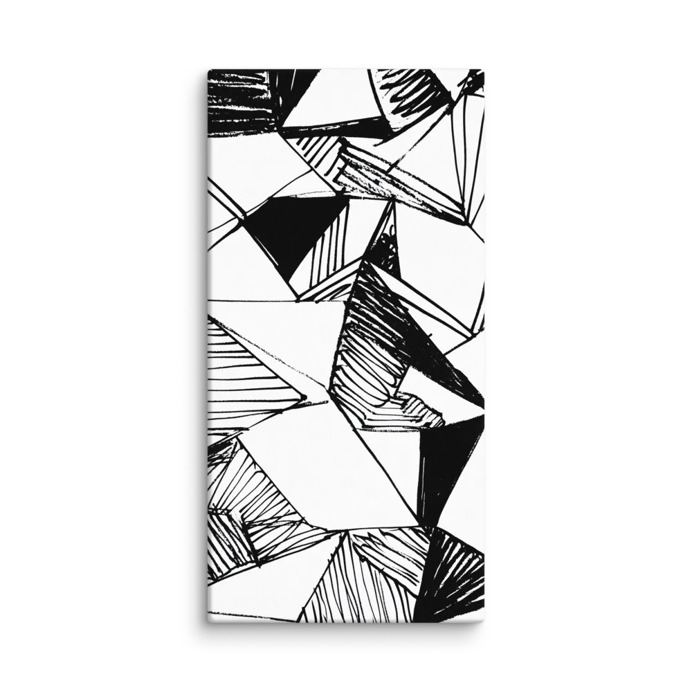 Dynamic Geometry in Ink | Canvas | 20″×40″