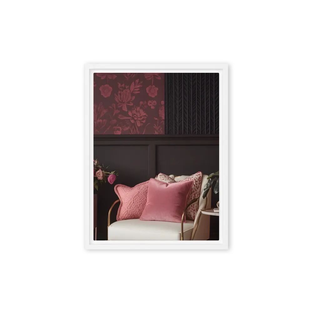 Elegance in Contrast: A Modern Interior Design | Canvas with White Frame | 9″×12″