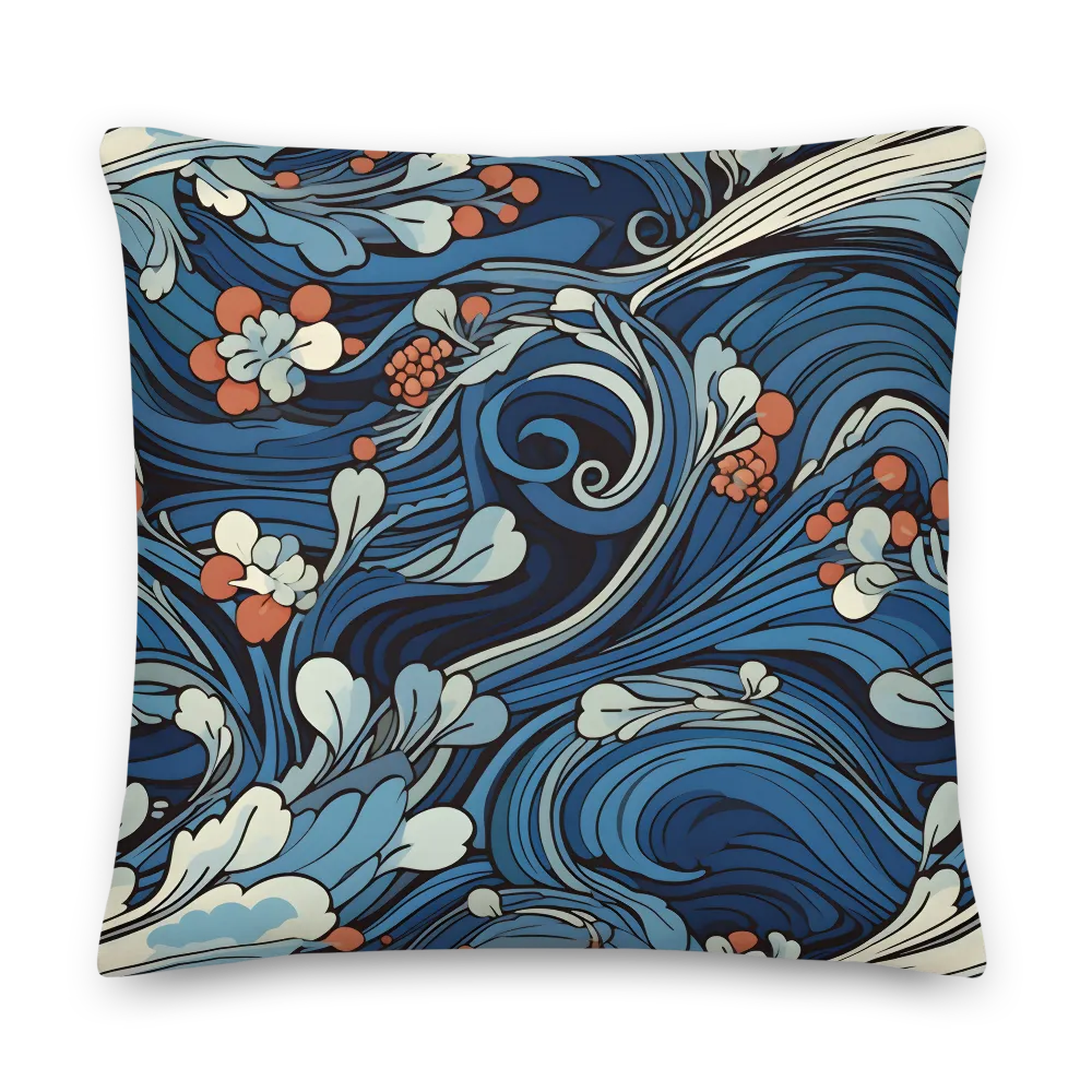 Nature's Elegance: An Oceanic Tapestry | Pillow | 22″×22″