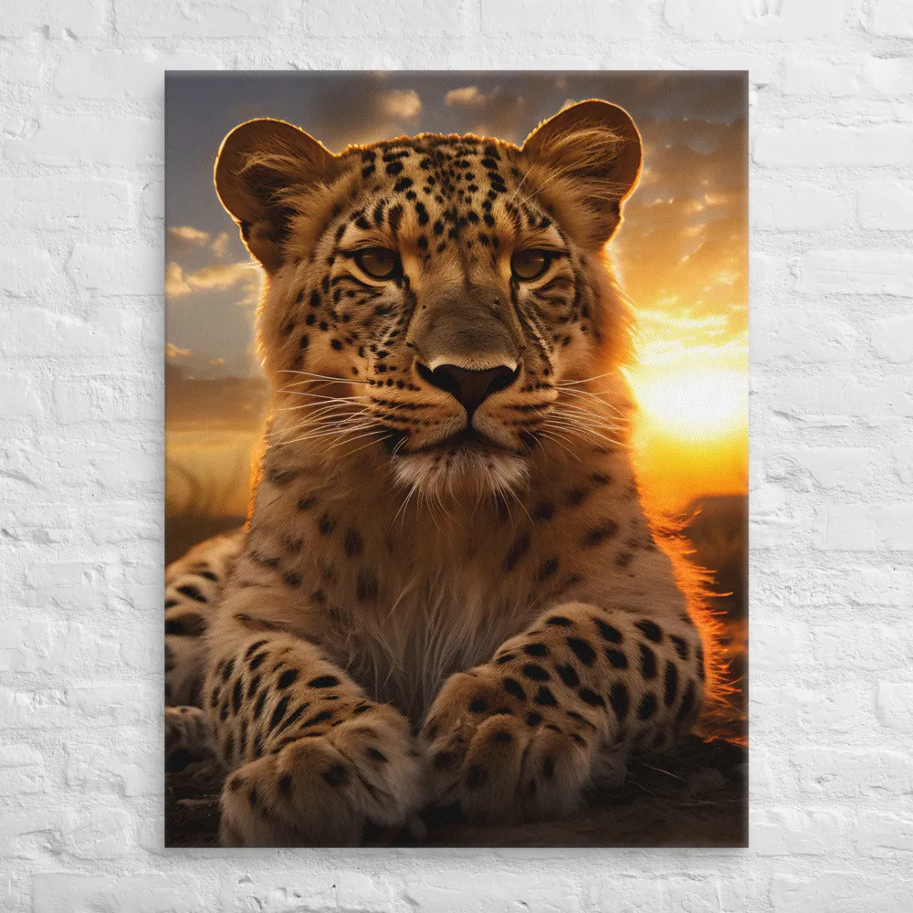 Regal Presence: The Leopard at Sunset