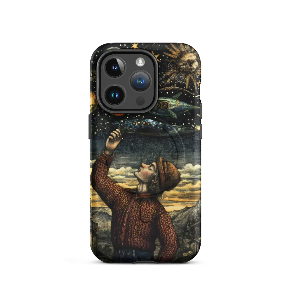 Cosmic Curiosity: A Journey Beyond Earth | Phone Case |  14 Pro | MagSafe® Tough Case | Matte