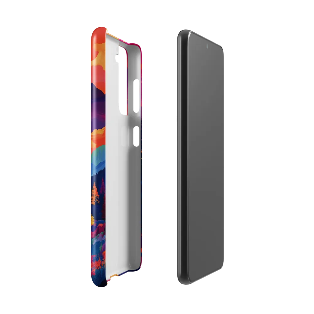 Radiant Serenity: A Surreal Landscape | Phone Case |  S21 | Snap Case | Glossy