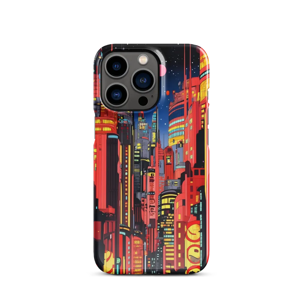 Neon Dreams: A Cyberpunk Cityscape | Phone Case |  13 Pro | Snap Case | Glossy