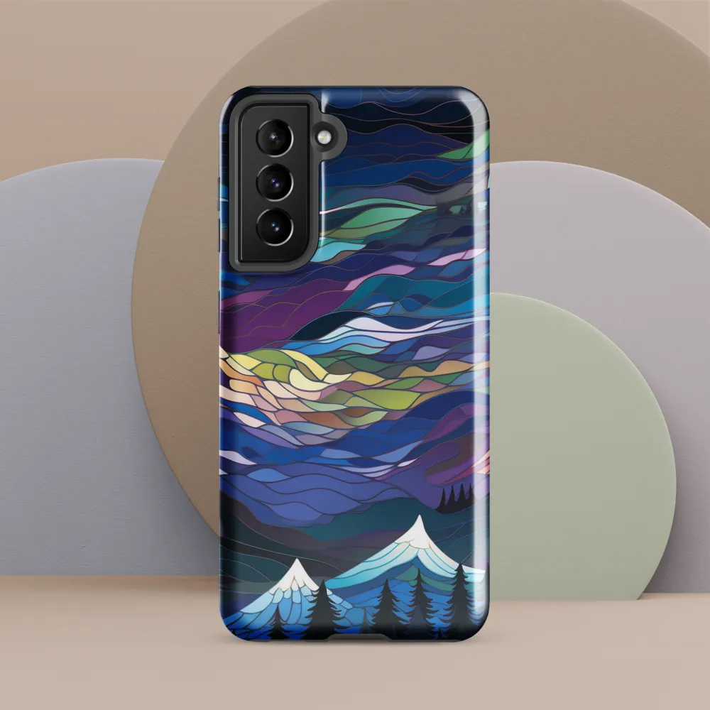 Twilight Peaks: An Abstract Mountain Landscape