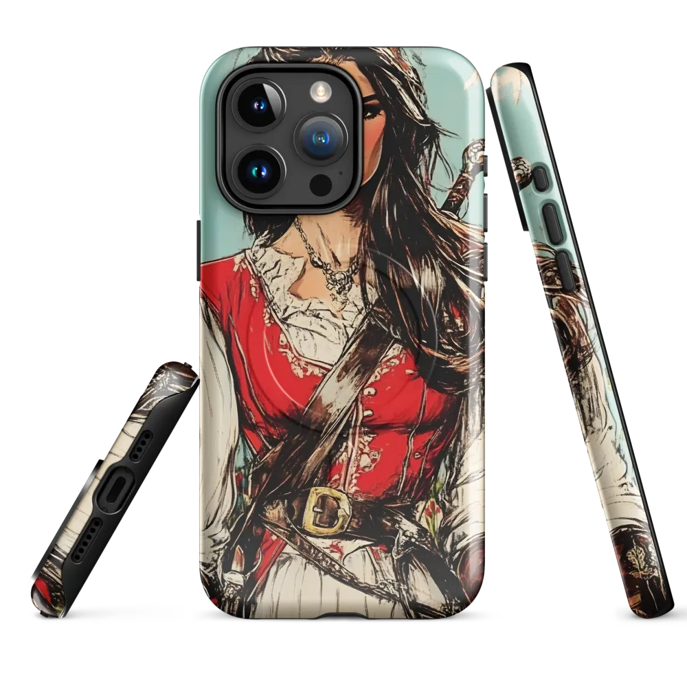 Fearless Pirate Queen | Phone Case |  15 Pro Max | MagSafe® Tough Case | Glossy