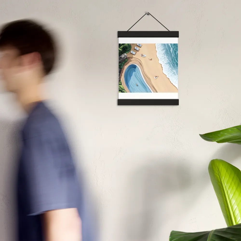 Serenity by the Shore | Poster With Black Wood Hanger | 8″×10″