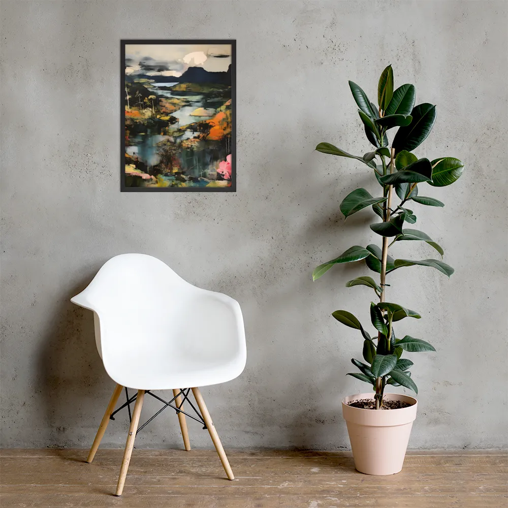 Harmony of Nature: An Abstract Journey | Poster with Black Frame | 18″×24″