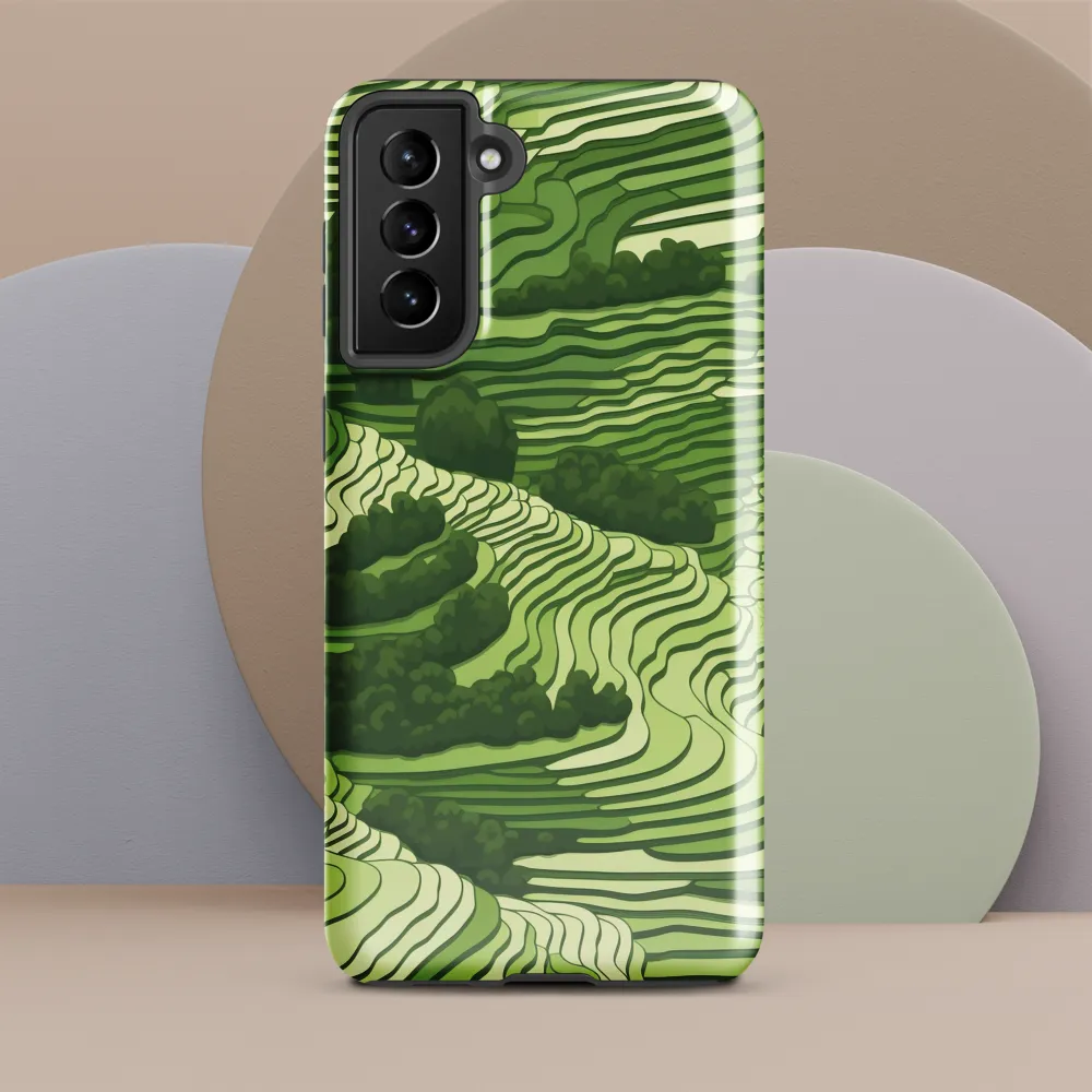 Waves of Green: An Abstract Landscape
