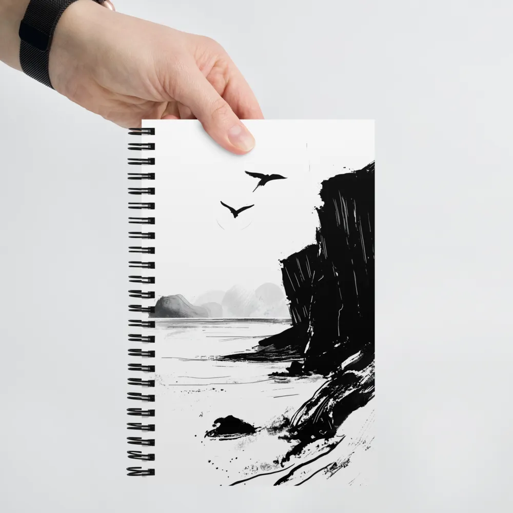 Ethereal Heights: A Minimalist Landscape | Spiral Notebook