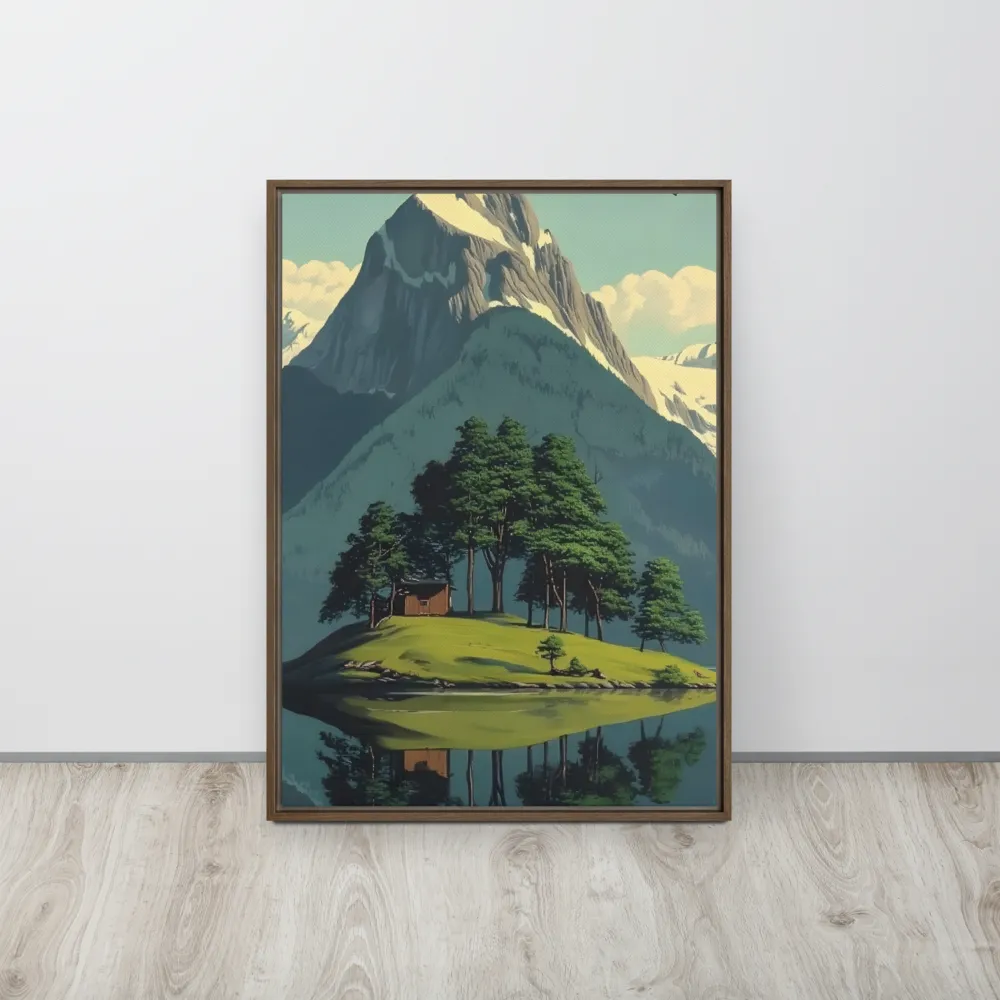 Whispers of Tranquility | Canvas with Brown Frame | 20″×28″