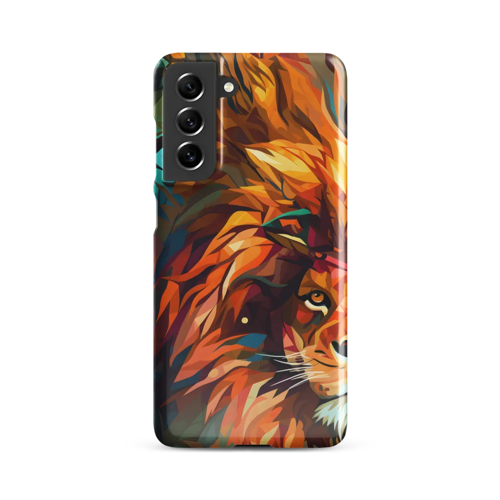 Majestic Gaze: The Polygonal Lion