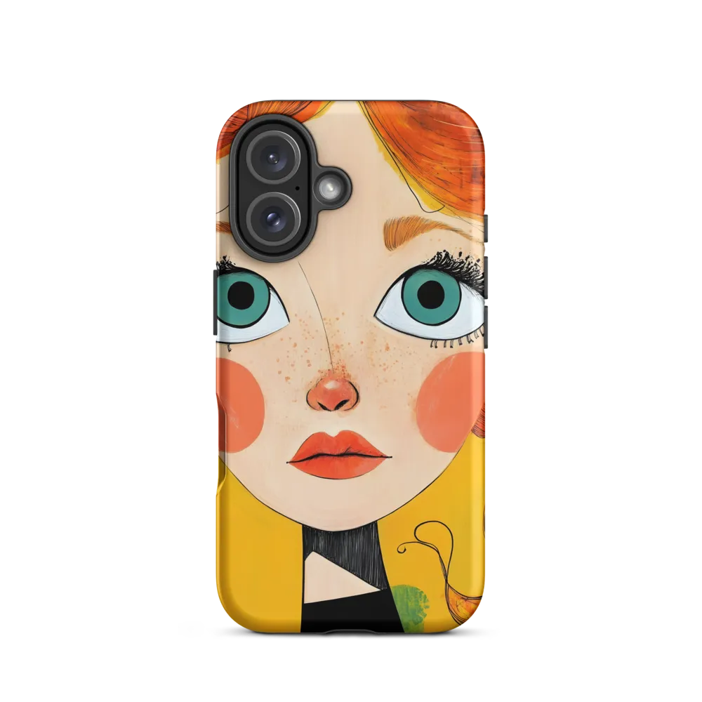 Whimsical Portrait of a Girl | Phone Case |  16 | Tough Case | Matte