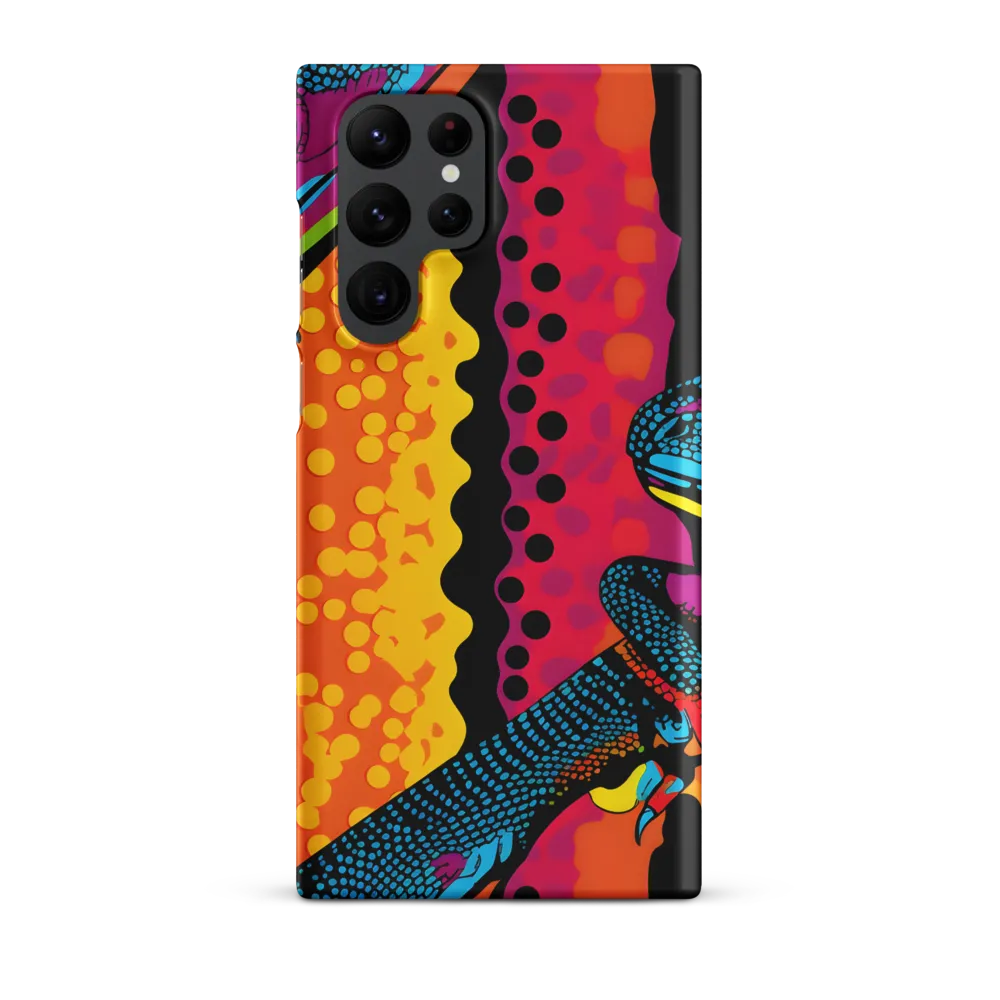Colorful Encounters: The Playful Geckos | Phone Case |  S22 Ultra | Snap Case | Matte