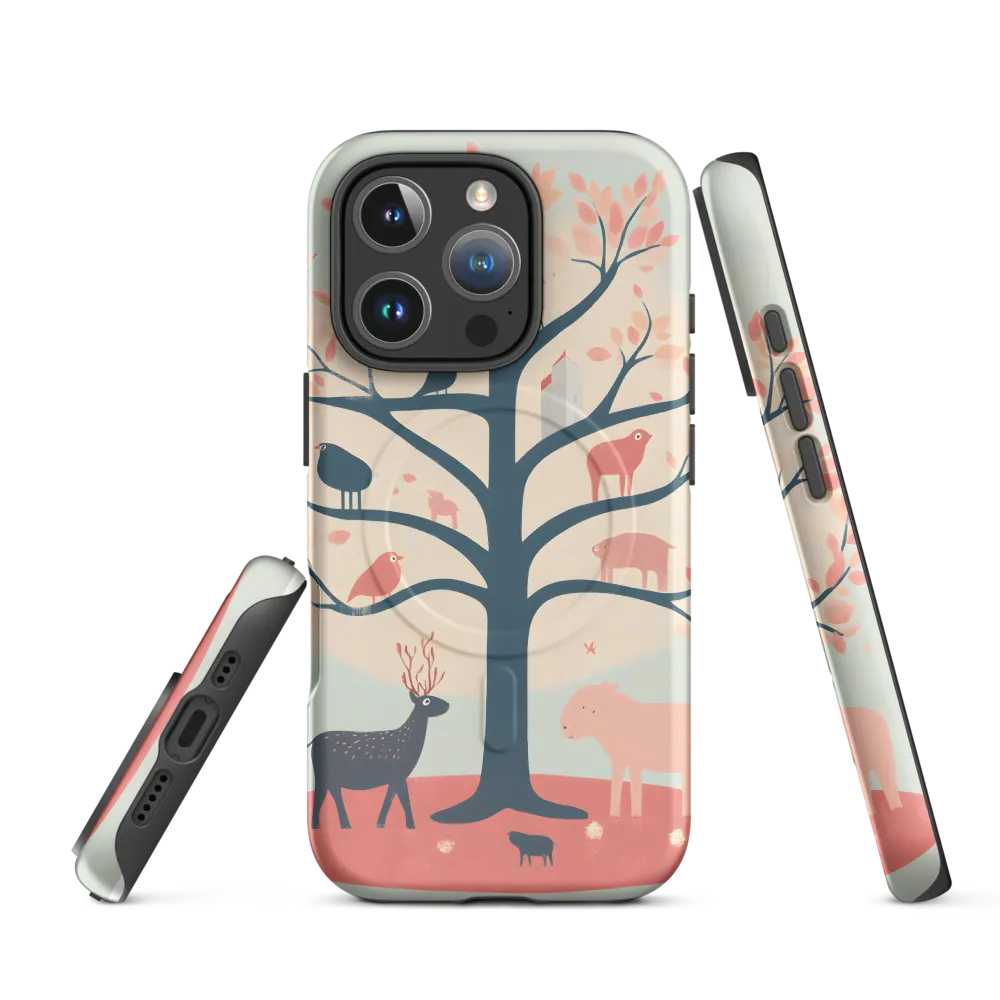 Whimsical Tree with Playful Creatures
