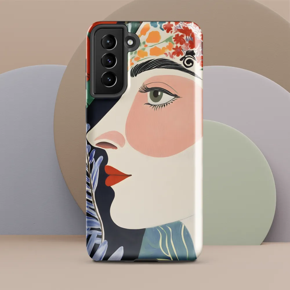Floral Serenade: A Modern Portrait