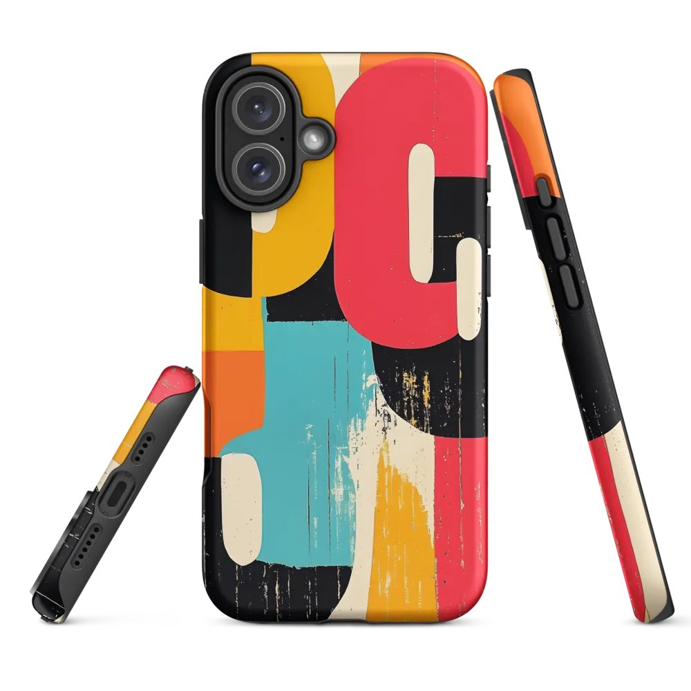Colorful Curves: Numbers in Harmony | Phone Case |  16 Plus | Tough Case | Matte