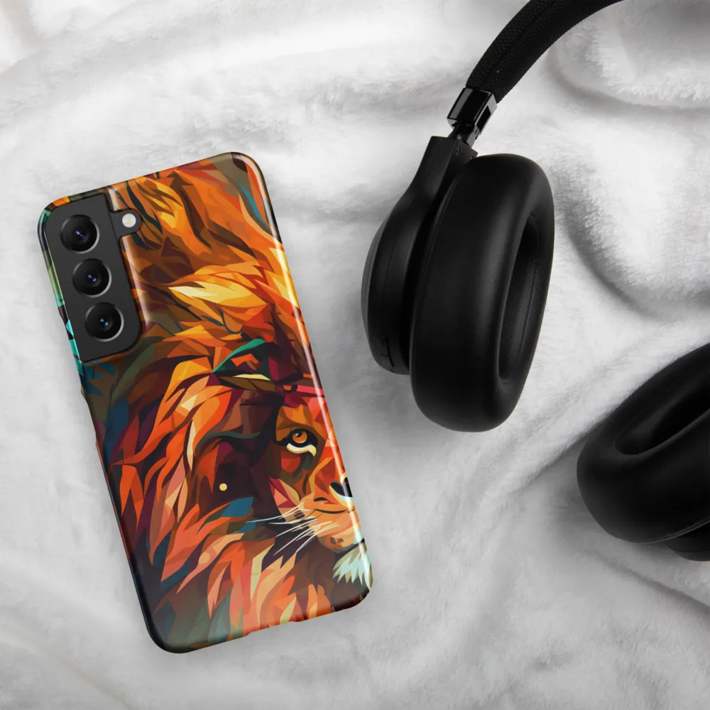 Majestic Gaze: The Polygonal Lion