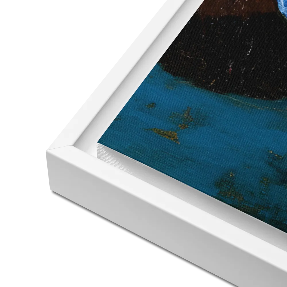 Majestic Absurdity: The Hat-Wearing Bird | Canvas with White Frame | 24″×36″