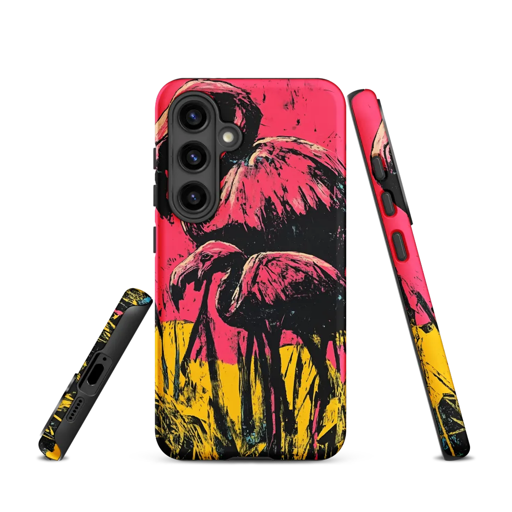 Flamingo Duet: A Pop Art Expression