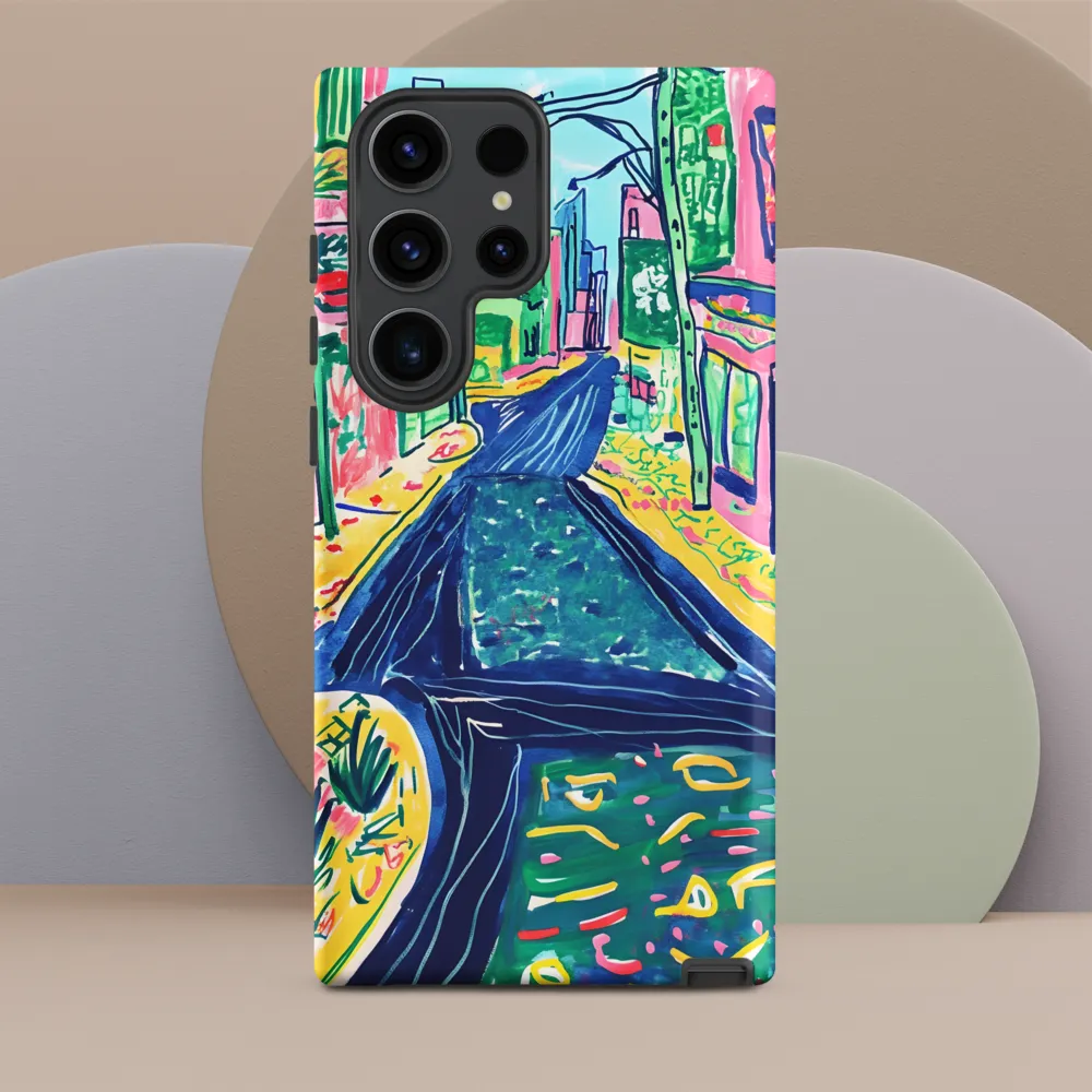 Dreamy Street in Vibrant Hues