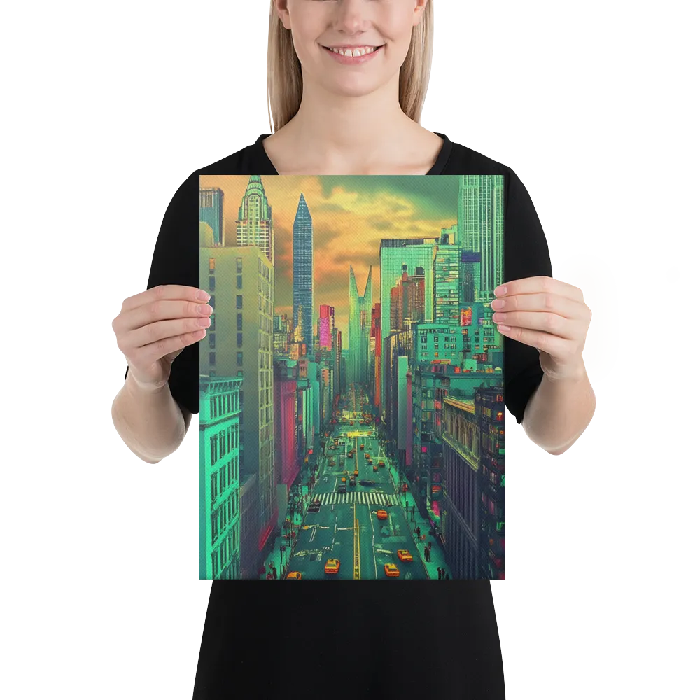 Urban Surrealism: Neon Dreams | Canvas | 12″×16″