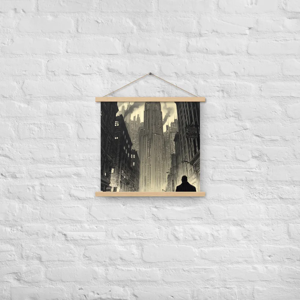 Echoes of the City | Poster With Oak Wood Hanger | 18″×18″