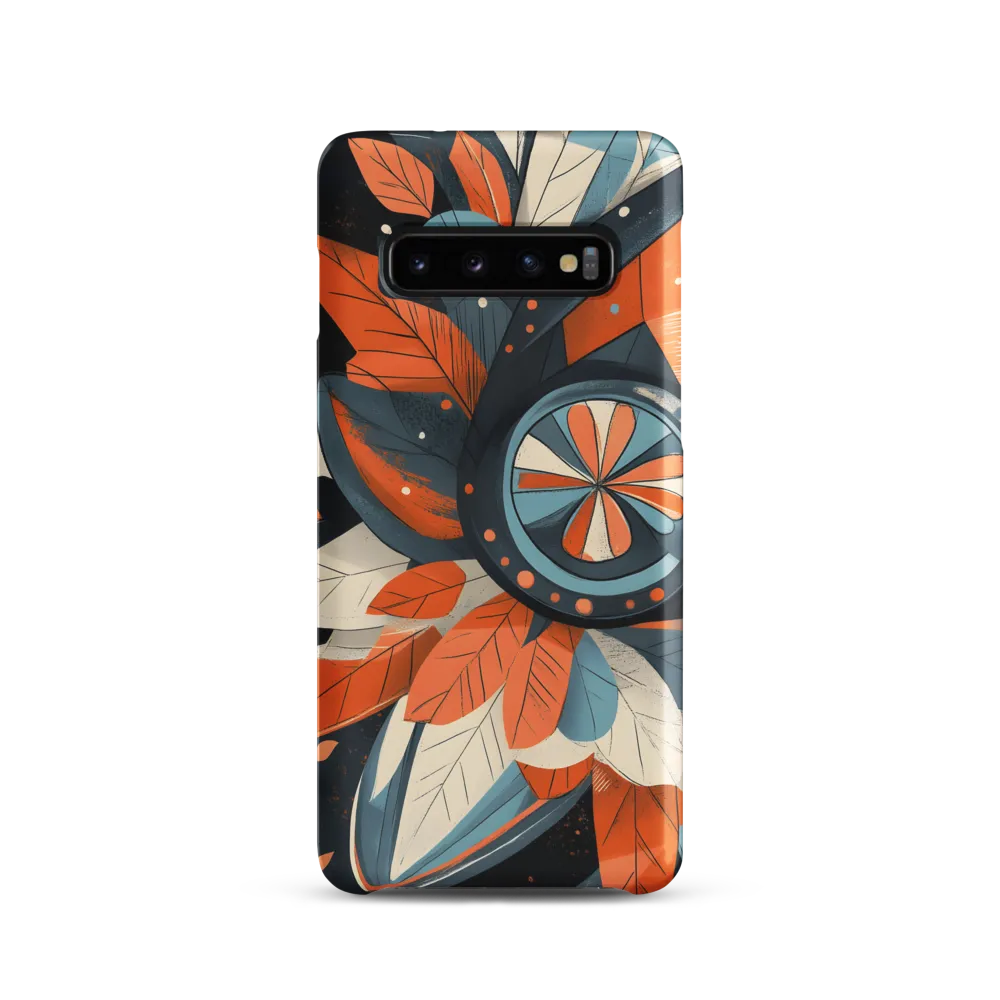Floral Symphony in Orange and Teal