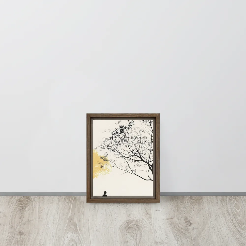 Whispers of Solitude | Canvas with Brown Frame | 8″×10″