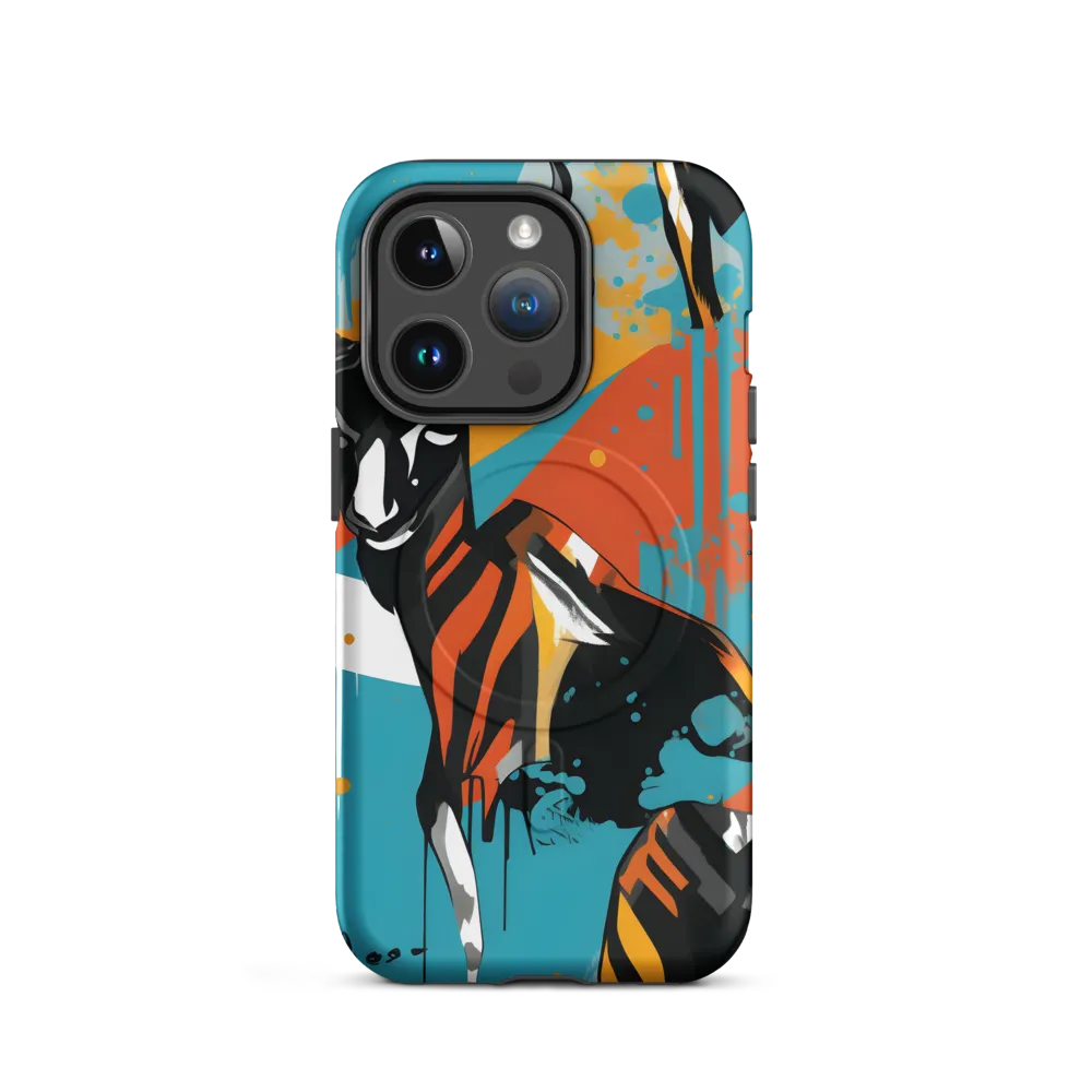 Dynamic Antelope in Vivid Abstract