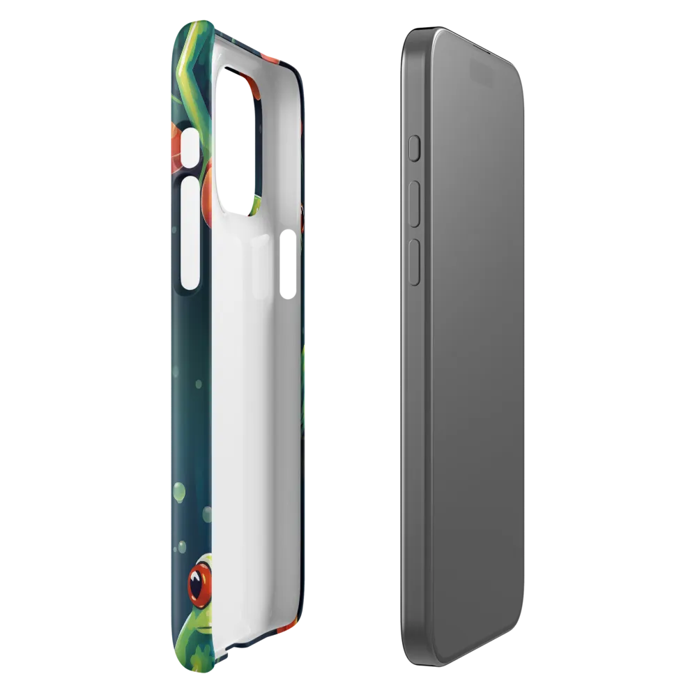Playful Frogs in a Lush Pond | Phone Case |  15 Pro Max | Snap Case | Glossy