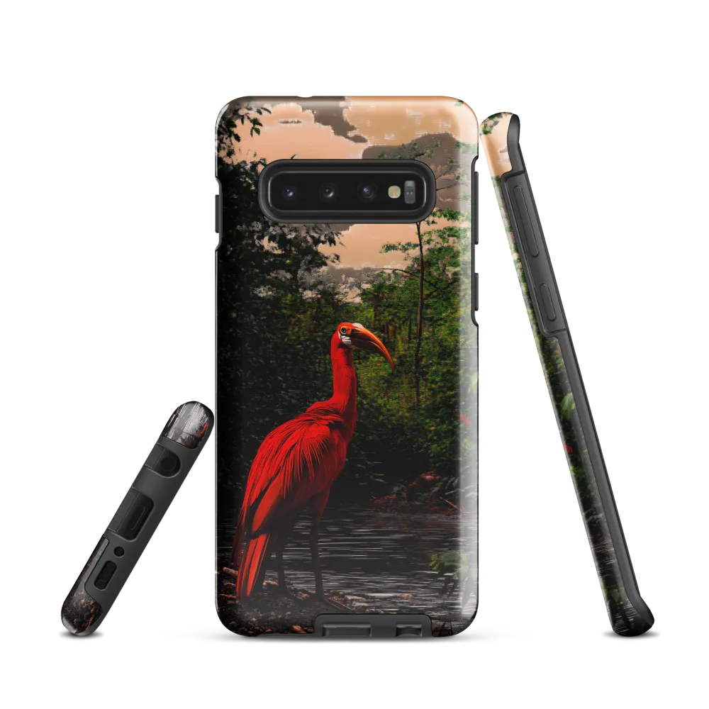 Enigmatic Elegance: The Scarlet Observer | Phone Case |  S10 | Tough Case | Glossy