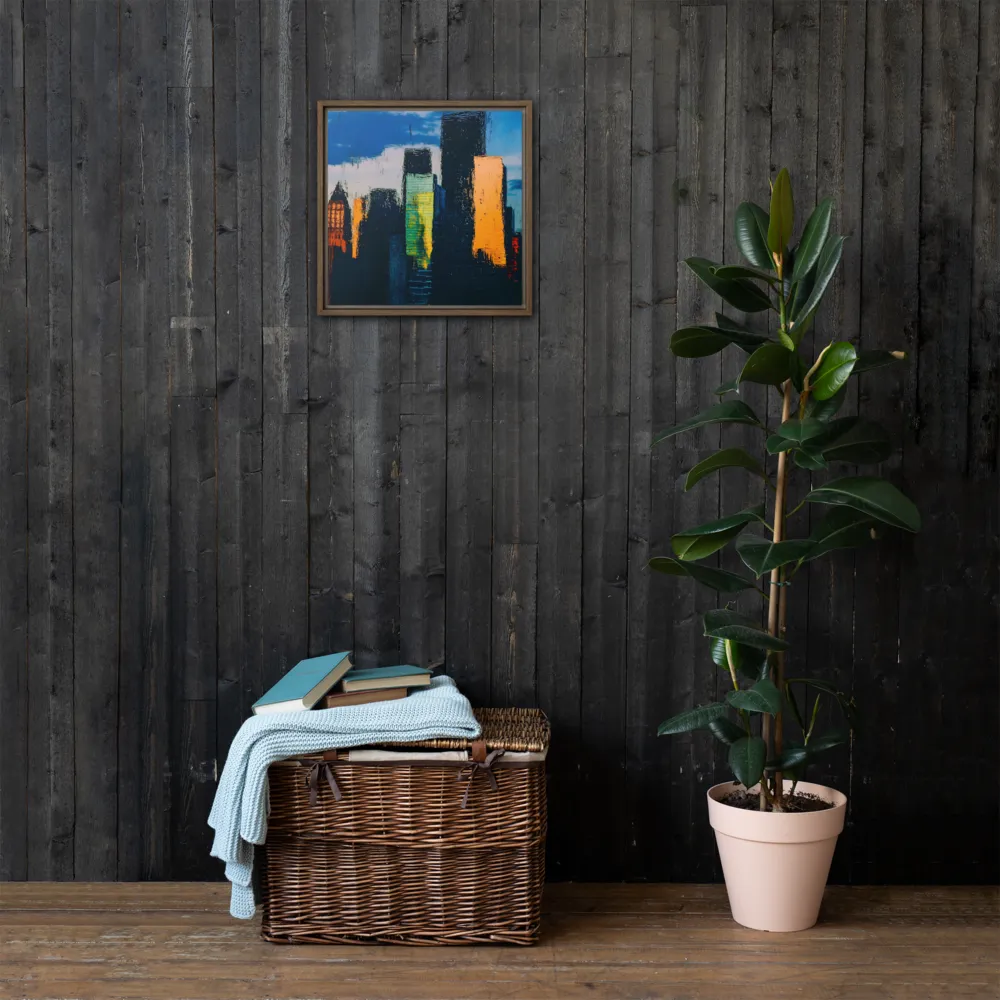Reflections of Tranquility | Canvas with Brown Frame | 16″×16″
