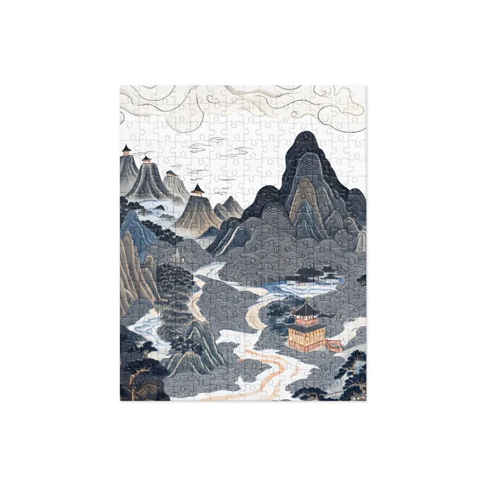 Harmony of Mountains and Temples | Jigsaw Puzzle | 252 pieces