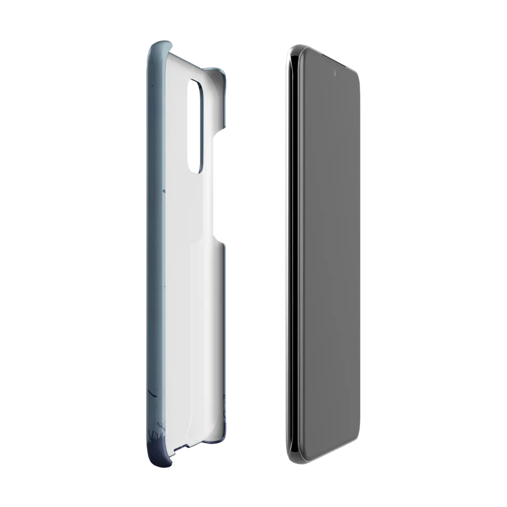 Contemplative Robot in a Barren Landscape | Phone Case |  S20 | Snap Case | Matte