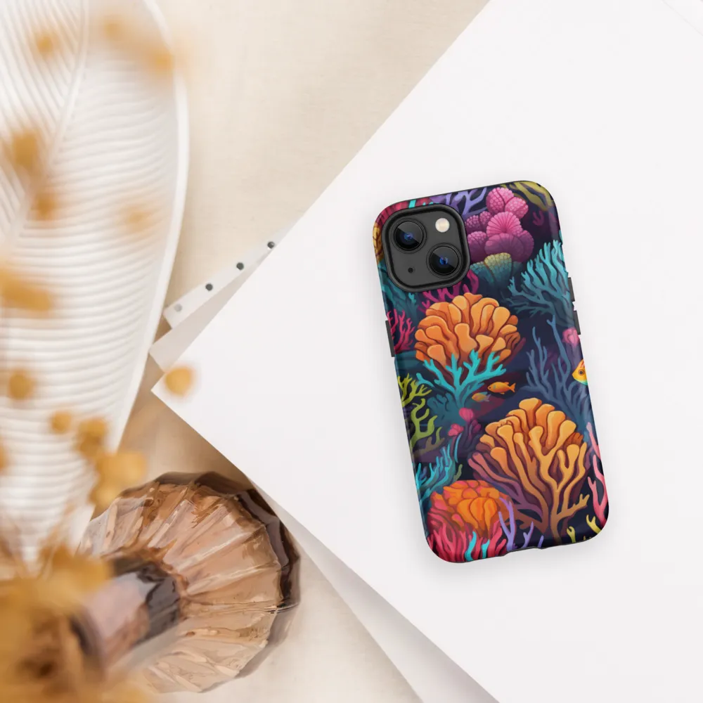 Underwater Harmony: A Coral Reef Wonderland | Phone Case |  13 | Tough Case | Matte